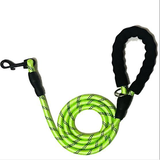 green Pet Reflective Traction Rope Round Rope Nylon Dog Anti-lost Leash AZ19538