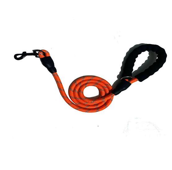 orange Pet Reflective Traction Rope Round Rope Nylon Dog Anti-lost Leash AZ19539