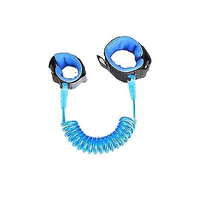 2Pcs 1.5m blue Children's anti-lost belt traction rope Anti-lost bracelet traction rope AZ19504
