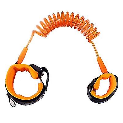 2Pcs 1.5m orange Children's anti-lost belt traction rope Anti-lost bracelet traction rope AZ19505