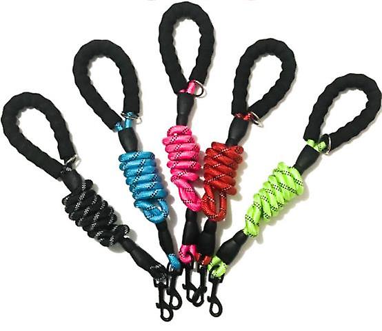 red Pet Reflective Traction Rope Round Rope Nylon Dog Anti-lost Leash AZ19542