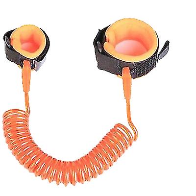 2Pcs 1.5m orange Children's anti-lost belt traction rope Anti-lost bracelet traction rope AZ19505